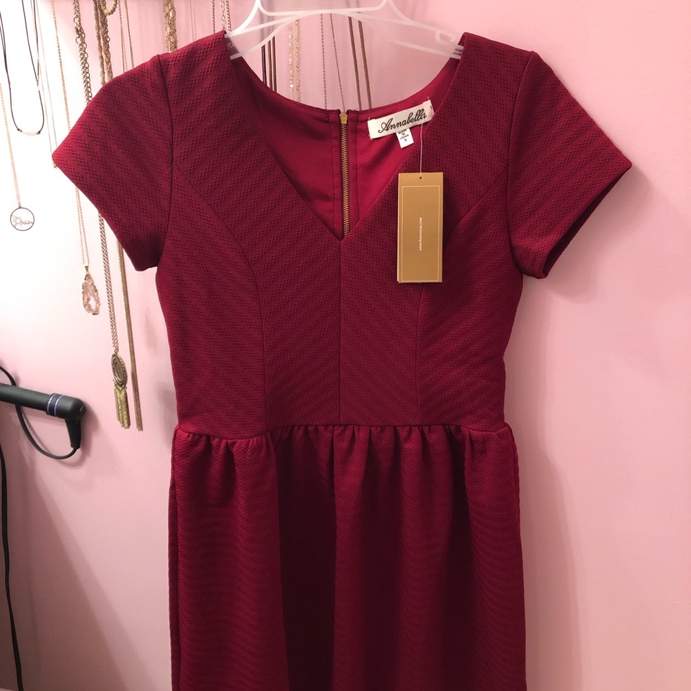 Burgundy dress
